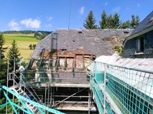 2021-08 - Sicherungsarbeiten im Sporthotel Oberwiesenthal